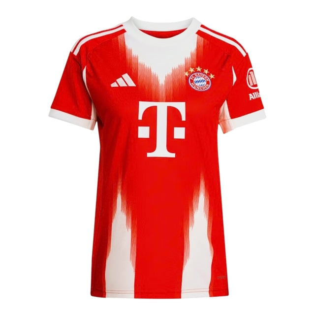 Camisa Bayern de Munique I 25/26 - Torcedor Adidas Feminina - Vermelha com detalhes em branco