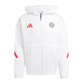 Jaqueta Corta-Vento Bayern de Munique Hino 25/26 - Masculina Adidas - Branca