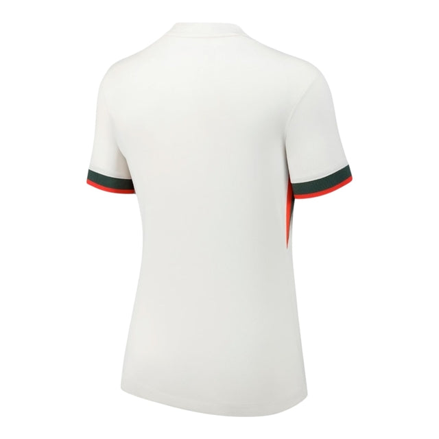 Camisa Chelsea II 25/26 - Torcedor Nike Feminina - Branca com detalhes em verde e vermelho