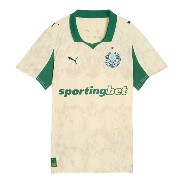 Camisa Palmeiras Edição especial Mundial de Clubes 25/26 - Torcedor Puma Feminina - Bege e verde