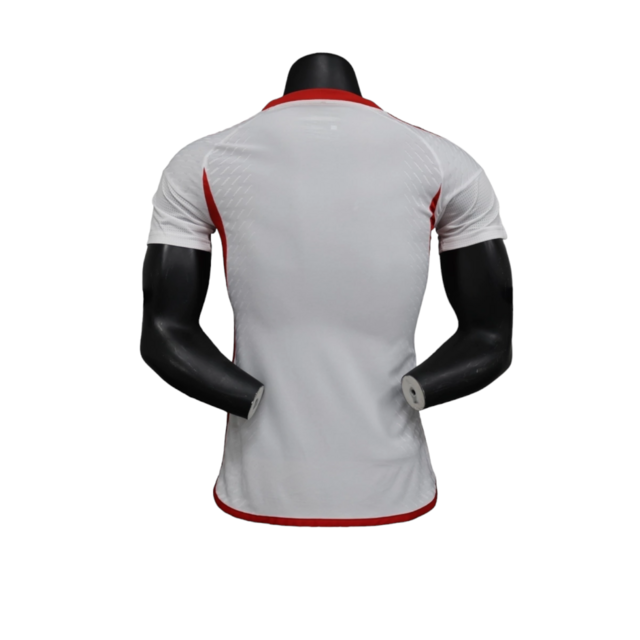 Camisa Emirados Árabes Unidos I 23/24 - Jogador Adidas - Branca com detalhes em vermelho