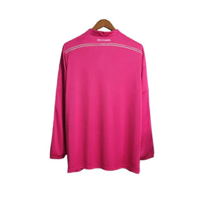 Camisa Retrô Real Madrid II 14/15 manga longa - Masculina Adidas - Rosa com detalhes em branco