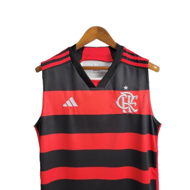 Camisa regata Flamengo I 24/25 - Torcedor Adidas Masculina - Preta e vermelha