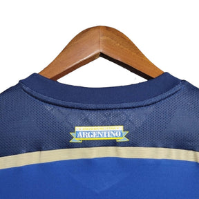 Camisa Retrô Seleção da Argentina I 2014 - Adidas Masculina - Azul com detalhes em bege e branco