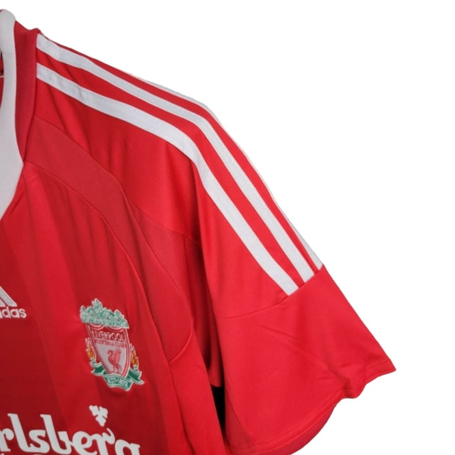 Camisa Retrô Liverpool Edição Champions League I 2008/2009 - Adidas Masculina - Vermelha com detalhes em branco