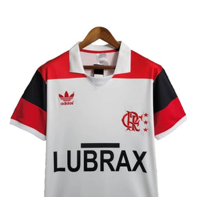 Camisa Retrô Flamengo II 1986 - Adidas Masculina - Branca com detalhes em vermelho