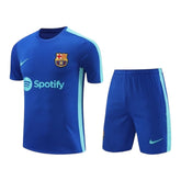 Kit Treino adulto - Camisa e Shorts - Barcelona Nike 23/24 - Azul com detalhes em verde