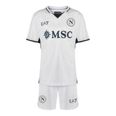 Kit Infantil Napoli II 24/25 - EA7 - Branco com detalhes em azul