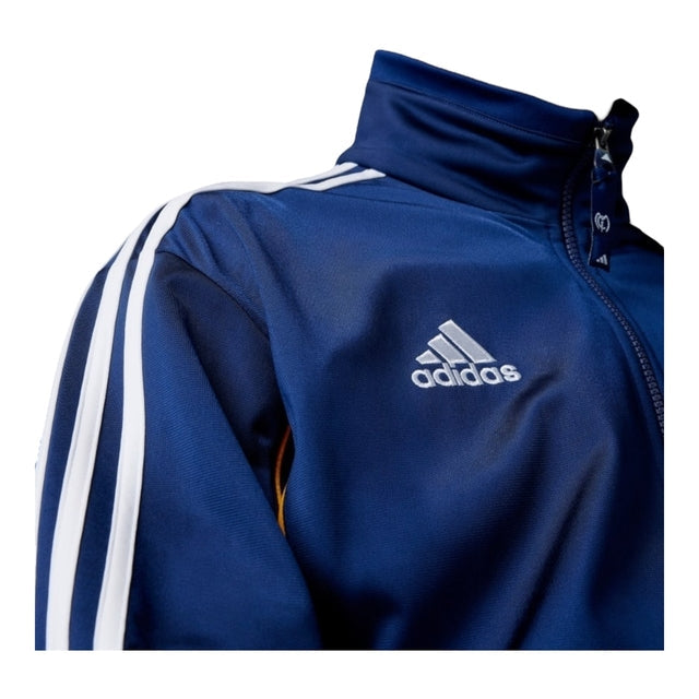 Jaqueta Corta-Vento Real Madrid 1999/00 - Masculina Adidas - Azul com detalhes em amarelo