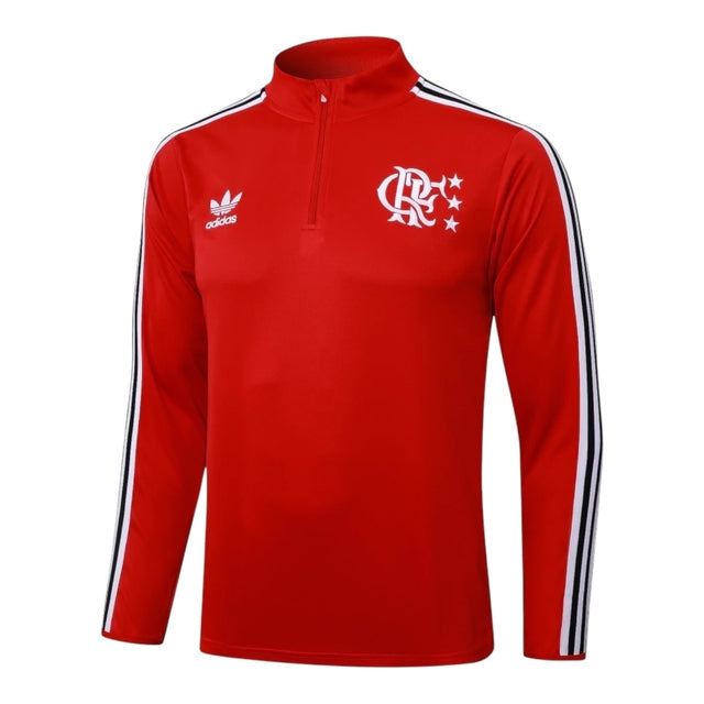 Jaqueta Corta-Vento Flamengo Treino 25/26 - Masculina Adidas - Vermelha
