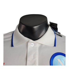 Camisa Napoli 23/24 polo - Jogador EA7 Masculina - Branca com detalhes em azul