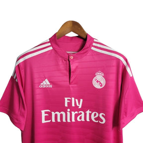 Camisa Retrô Real Madrid II 14/15 - Masculina Adidas - Rosa com detalhes em branco