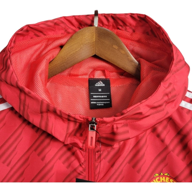 Jaqueta Corta-Vento Manchester United 23/24 - Masculina Adidas - Vermelha
