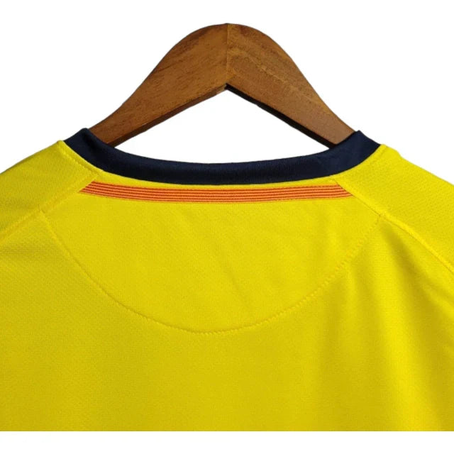 Camisa Retrô Barcelona II 08/09 manga longa - Masculina Nike - Amarela com detalhes em azul e vermelho