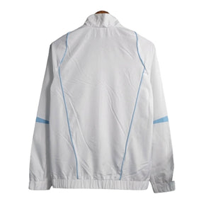 Jaqueta Corta-Vento Seleção da Alemanha 23/24 - Masculina Adidas - Branca com detalhes em azul e preto