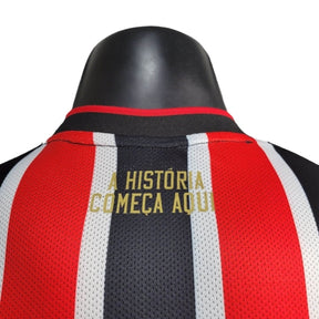 Camisa São Paulo II 24/25 - Jogador New Balance Masculina - Preta e vermelha e branca