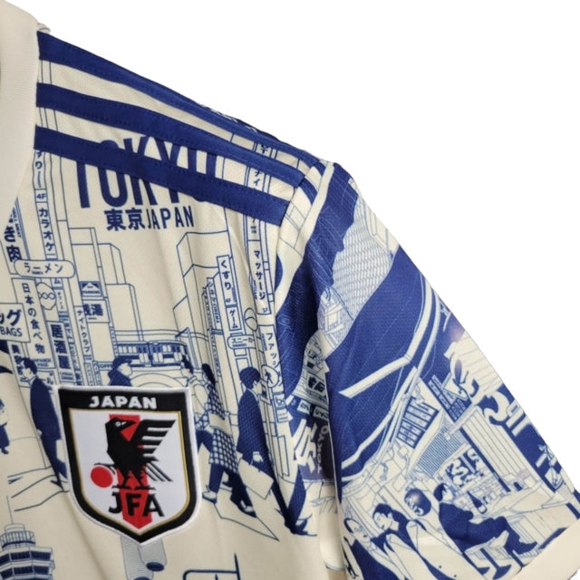 Camisa Japão Edição especial 24/25 - Torcedor Adidas Masculina - Branca com detalhes em azul