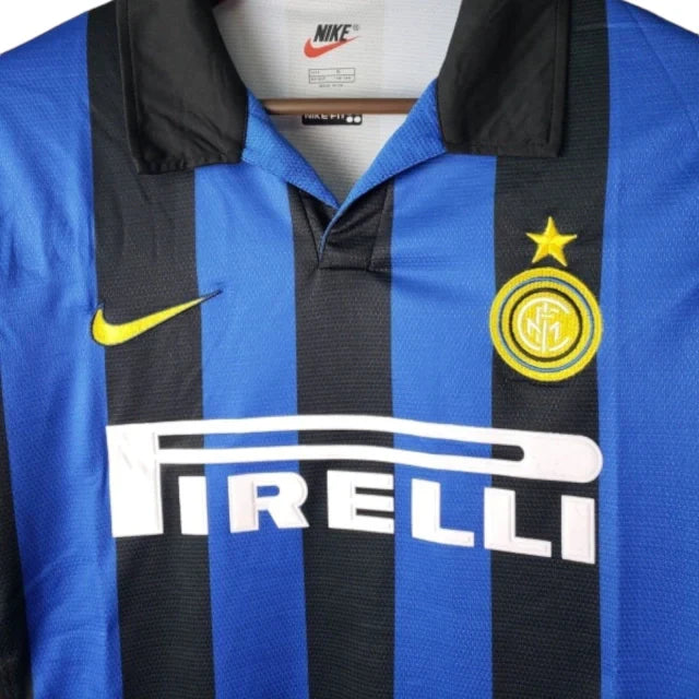 Camisa Retrô Inter de Milão 1998 manga longa - Masculina Nike - Azul e preta