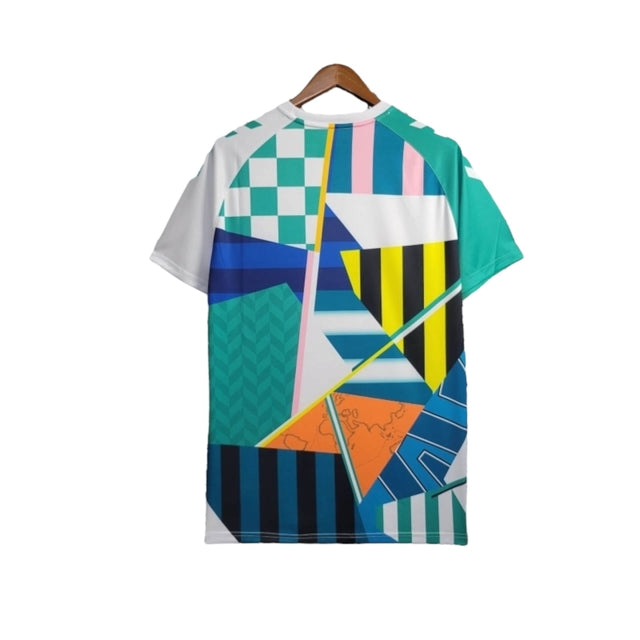 Camisa Real Bétis Edição comemorativa 24/25 - Torcedor Rhumell Masculina - Branca com detalhes coloridos