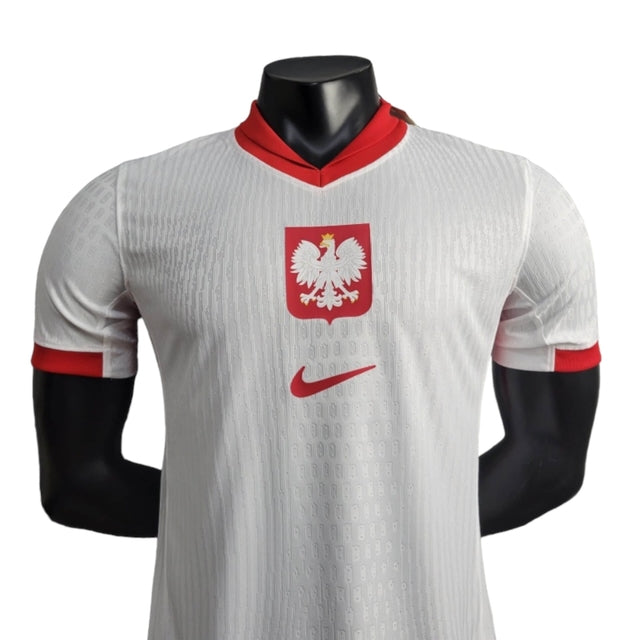 Camisa Polônia I 24/25 - Jogador Adidas Masculina - Branca e vermelha