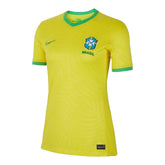 Camisa Seleção Brasileira I 23/24 - Torcedor Nike Feminina - Amarela com detalhes em verde