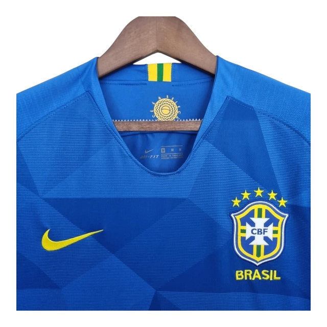 Camisa Retrô Seleção Brasileira II 2018/19 - Masculina Nike - Azul com detalhes em amarelo