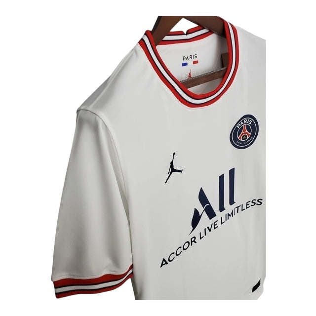 Camisa Retrô Paris Saint-Germain IV 21/22 - Torcedor Jordan Masculina - Branca
