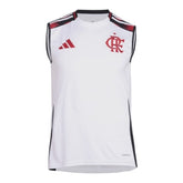 Camisa Regata Flamengo II 25/26 - Torcedor Adidas Masculina - Branca com detalhes em preto e vermelho