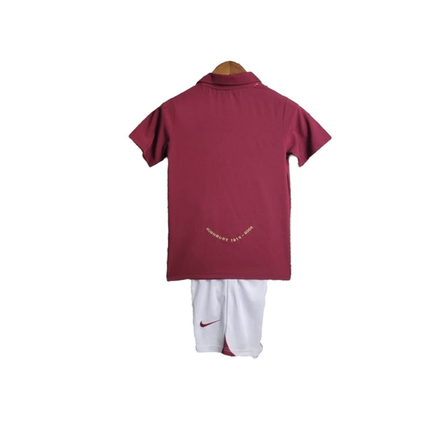 Kit Infantil Retrô Arsenal I 2005/2006 - Nike - Vinho com detalhes em amarelo