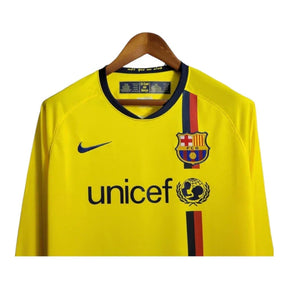 Camisa Retrô Barcelona II 08/09 manga longa - Masculina Nike - Amarela com detalhes em azul e vermelho