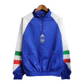 Jaqueta Corta-Vento Arsenal 23/24 - Azul com detalhes em branco e verde e vermelho