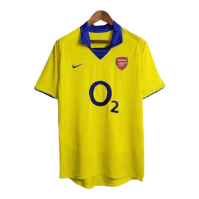 Camisa Retrô Arsenal II 2003/2004 - Masculina Nike - Amarela com detalhes em azul