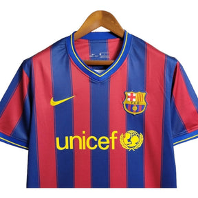 Camisa Retrô Barcelona I 09/10 - Masculina Nike - Vermelha e azul
