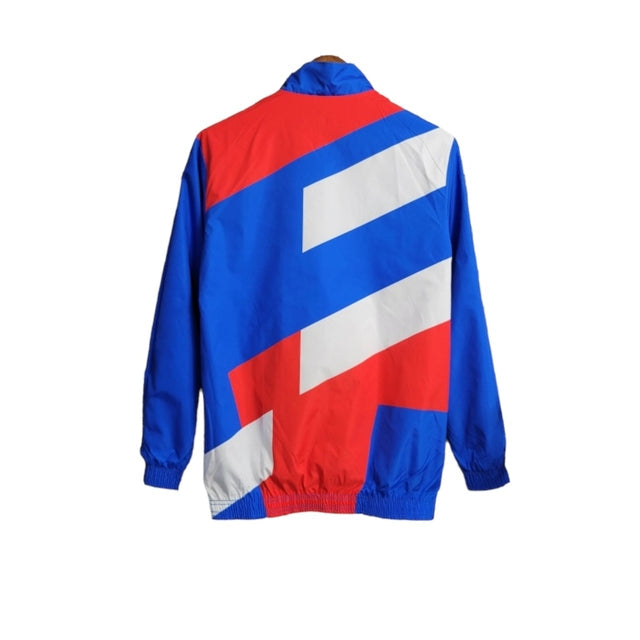 Jaqueta Corta-Vento Bayern de Munique 23/24 dupla face - Masculina Adidas - Azul com detalhes em vermelho