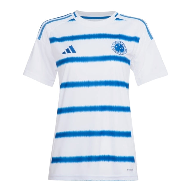 Camisa Cruzeiro II 25/26 - Torcedor Adidas Feminina - Branca e azul