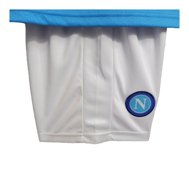 Kit Infantil Napoli I 23/24 - EA7 - Azul com detalhes em vermelho e verde