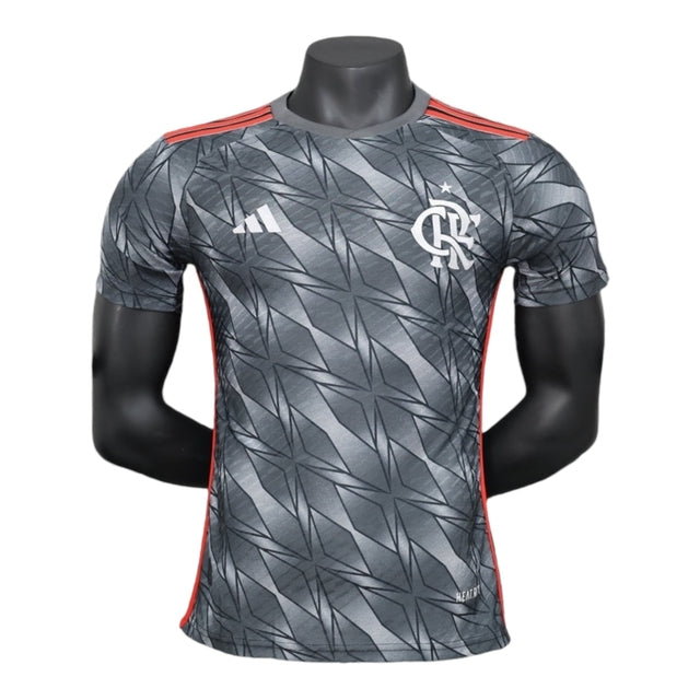 Camisa Flamengo III 24/25 - Jogador Adidas Masculina - Cinza com detalhes em vermelho