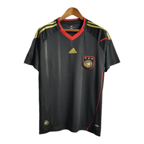 Camisa Retrô Seleção da Alemanha II 2010 - Masculina Adidas - Preta com detalhes em vermelho e dourado