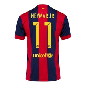 Camisa Retrô Barcelona I 2014/15 - Masculina Nike - Azul e vermelha com detalhes em amarelo