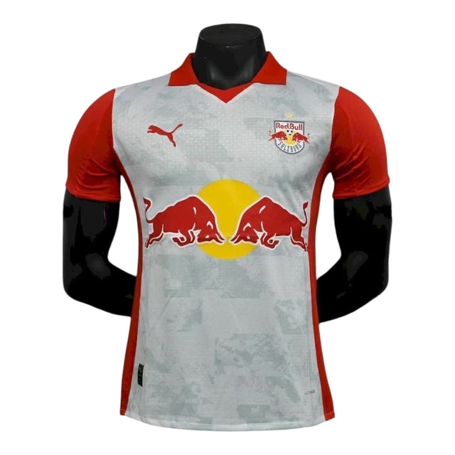 Camisa Red Bull Leipzig I 25/26 - Jogador Nike Masculina - Branca e vermelha