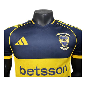Camisa Boca Juniors I 25/26 - Jogador Adidas Masculina - Azul com detalhes em amarelo
