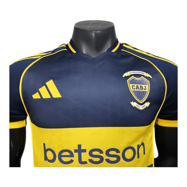 Camisa Boca Juniors I 25/26 - Jogador Adidas Masculina - Azul com detalhes em amarelo