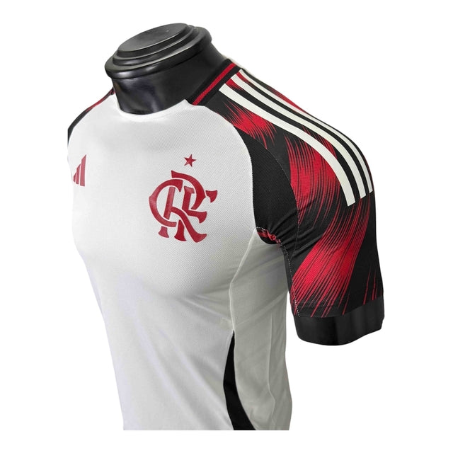 Camisa Flamengo II 25/26 - Jogador Adidas Masculina - Branca com detalhes em vermelho e preto