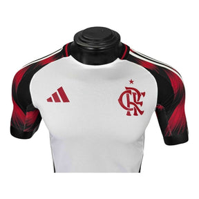 Camisa Flamengo II 25/26 - Jogador Adidas Masculina - Branca com detalhes em vermelho e preto