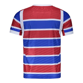 Camisa Fortaleza I 25/26 - Torcedor Volt Masculina - Azul e vermelha com listras em branco