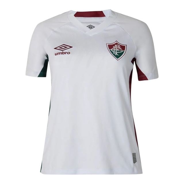 Camisa Fluminense II 25/26 - Torcedor Umbro Feminina - Branca com detalhes em verde e vermelho