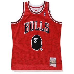 Regata Chicago Bulls BAPE X Mitchell & Ness 1997/98 ABC Vermelha