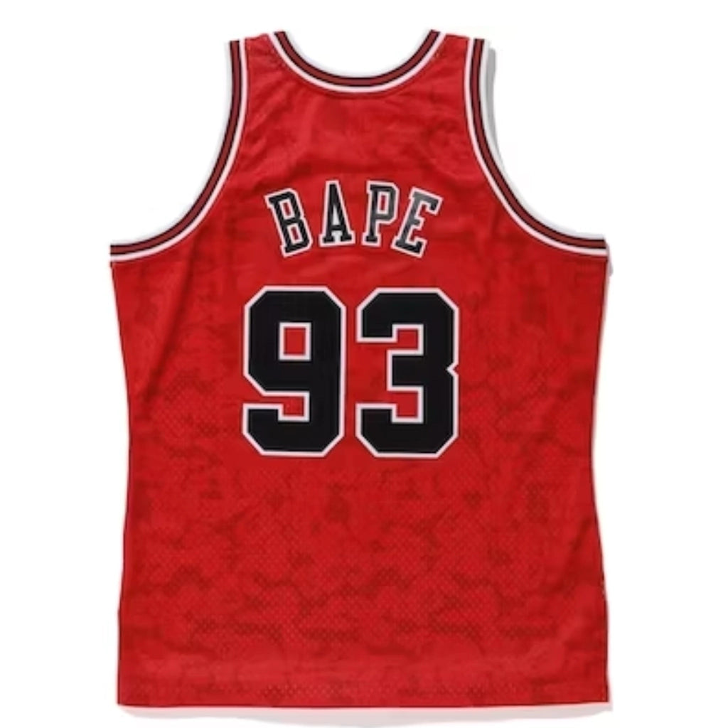 Regata Chicago Bulls BAPE X Mitchell & Ness 1997/98 ABC Vermelha