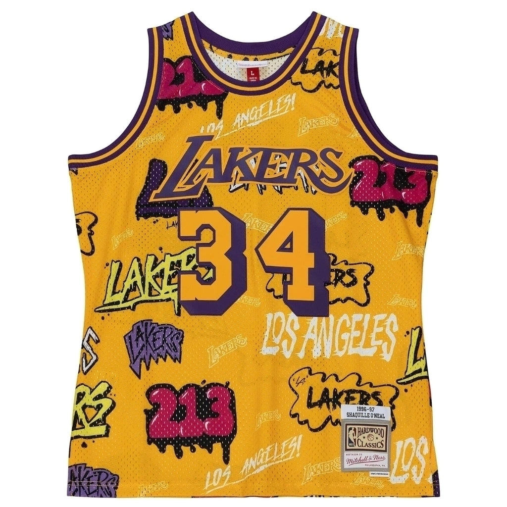 Regata Los Angeles Lakers Grafite Sticker Shaquille O'Neal 1996/97
