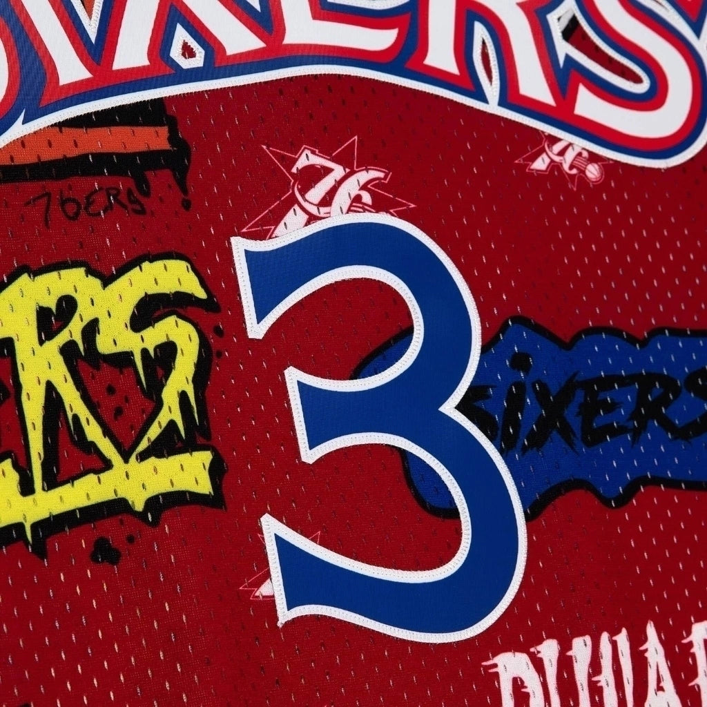 Regata Philadelphia 76ers Grafite Sticker Allen Iverson 1996/97